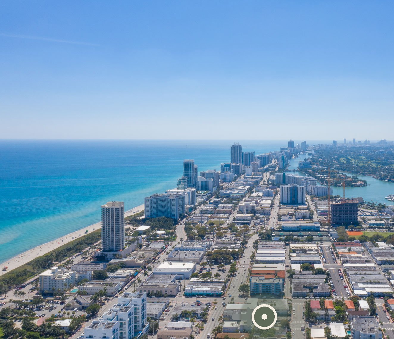 Aerial view of North Beach Miami